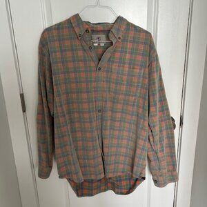 Territory Ahead Men's XL Corduroy Button Up Shirt (Checkerboard)